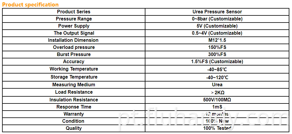 HM8500C Urea Pressure Sensor